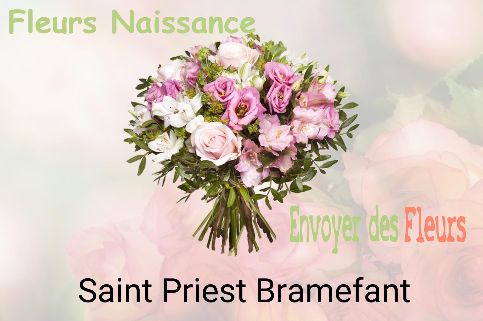 Bouquet de fleurs de naissance livré à Saint-Priest-Bramefant